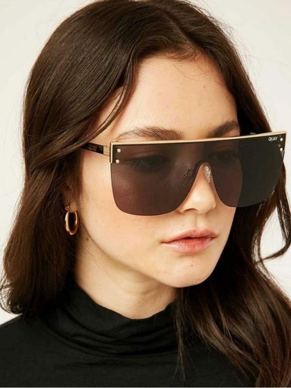 Quay Australia Black/Gold Blocked Sunglasses